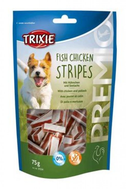 Trixie Premio STRIPES pásky kuře a losos 75g TR