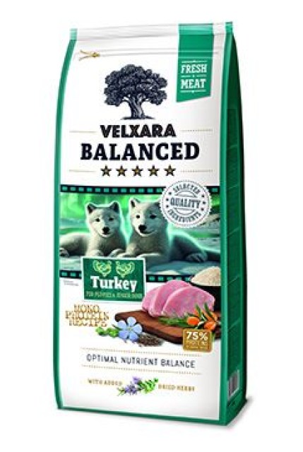 Velxara Balanced FM Dog Puppy&Junior Mon.Turk&Rice750g