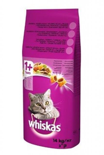 Whiskas Dry s kuřecím masem a játry 14kg