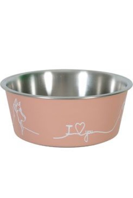 Miska nerez pes LOVE DOG 400ml růžová Zolux