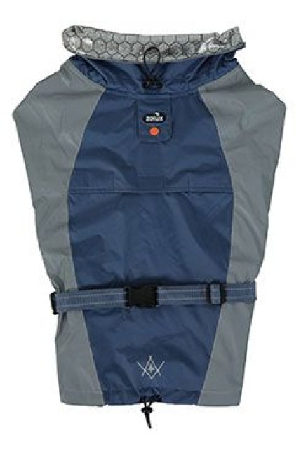 Obleček voděodolný pro psy BIVOUAK modrá 45cm Zolux