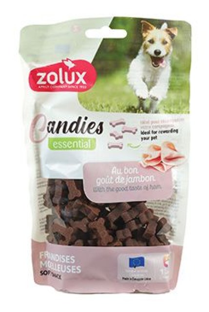 Pochoutka pes CANDIES kostičky šunkové 150g Zolux