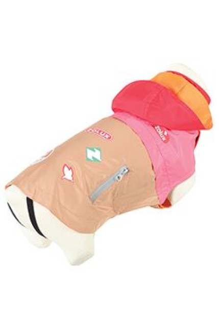 Obleček pláštěnka pro psy VINTAGE růžová 30cm Zolux