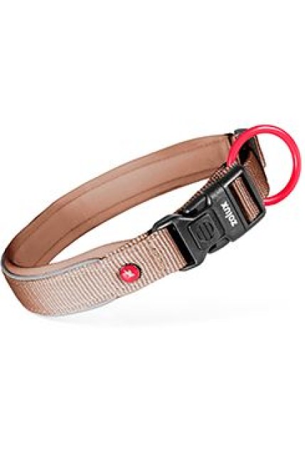 Obojek pes PREMIUM Nylon 25mm/50-55cm hnědá Zolux