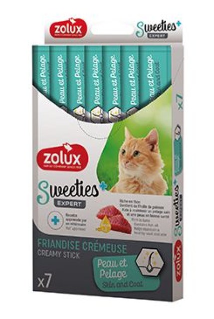 Pochoutka kočka SWEETIES Krásná srst 7ks Zolux