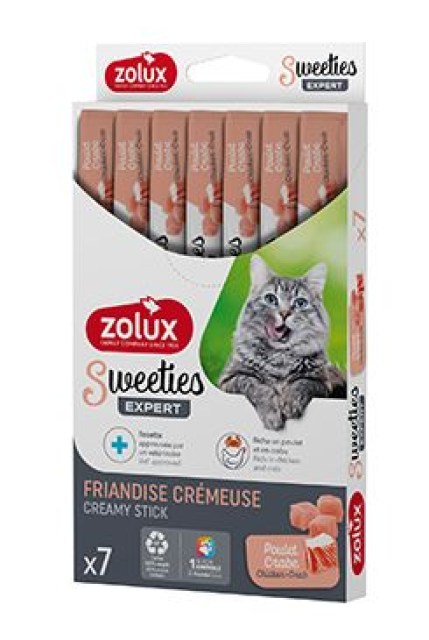 Pochoutka kočka SWEETIES kuře,krab 7ks Zolux