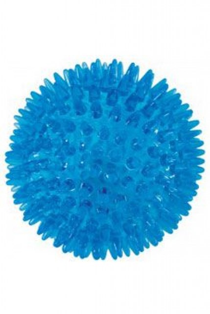 Hračka pes BALL SPIKE TPR POP 8cm s ostny tyrkysZolux