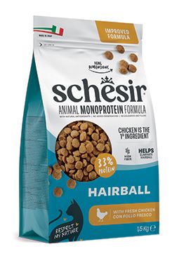 Schesir Cat Animal Monoprotein Hairball kuřecí 1,5kg