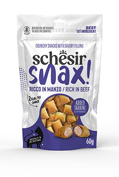 Schesir Cat Snax! pochoutka Hovězí polštářky 60g