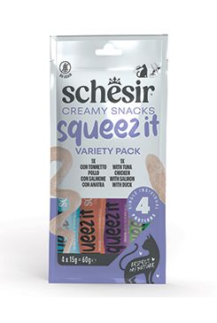 Schesir Cat kapsa Squeez It Variety Pack krém 4x15g