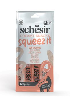 Schesir Cat kapsa Squeez It Losos krém 4x15g