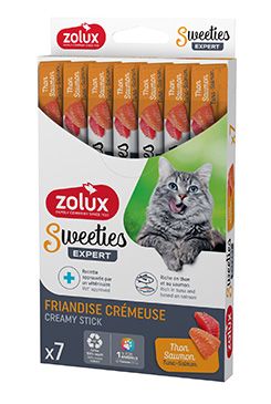 Pochoutka kočka SWEETIES tuňák a losos 7ks Zolux