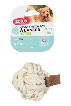 Hračka pes LEATHER TOUCH Míč 7cm Zolux